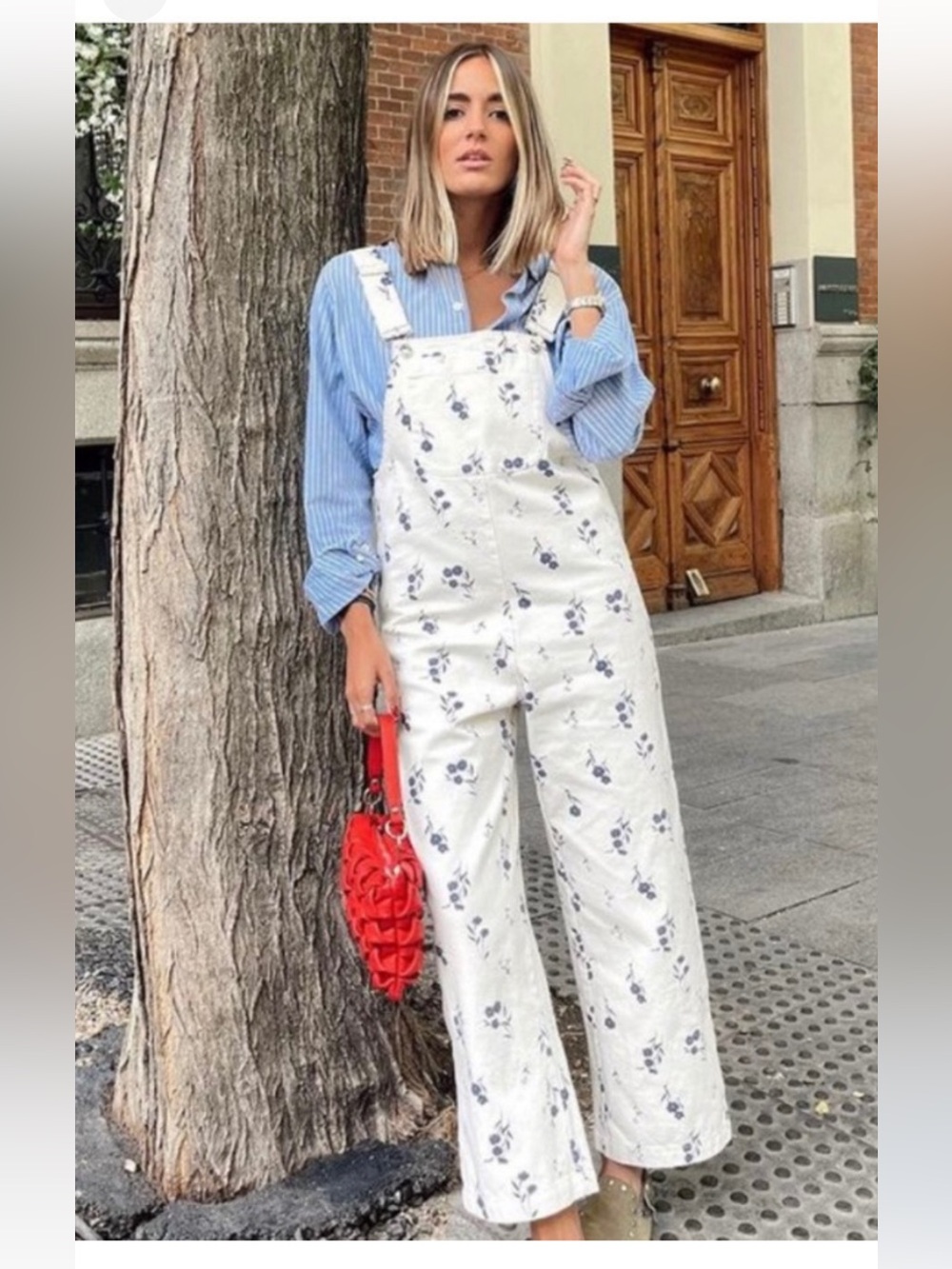 Zara Floral Print Overalls XL